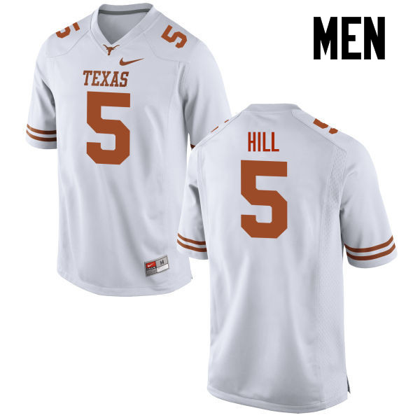 Men #5 Holton Hill Texas Longhorns College Football Jerseys-White
